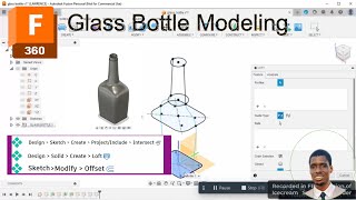 Mastering Fusion 360 Design a Stunning Glass Bottle 🌟🍾 [upl. by Laden441]