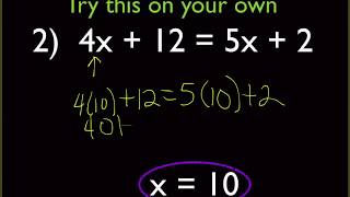 Solving Equations with Variables on Both Sides [upl. by Leiria487]