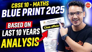 Class 10 Maths blueprint 2025  Based on last 10 years Analysis  CBSE Class 10 202425 [upl. by Eednahs]