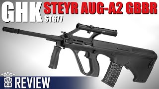 GHK AUG A2  Steyr STG77 Airsoft Review  English Subtitles  Deutsch [upl. by Thatch]