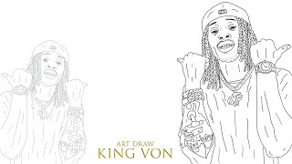 How to Draw King Von Step by Step 2021 [upl. by Ettennyl970]