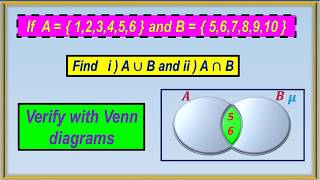 Sets A union B and A intersection B [upl. by Aldercy]