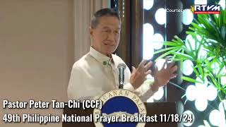 Pastor Peter TanChi CCF Delivers the word of God at the 49th Phil National Prayer breakfast [upl. by Alletneuq]