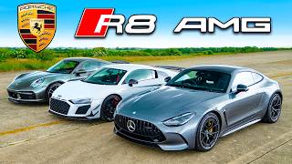 New AMG GT 63 v R8 GT v 911 Turbo DRAG RACE [upl. by Neelsaj168]