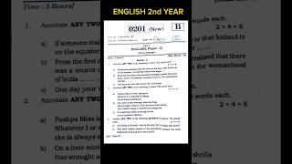 Inter 2nd Year English Model Paper Inter English Model Paper 2024  TS Inter Past Paper [upl. by Marita]