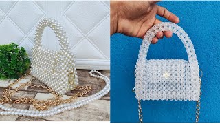 Bolsa de Pérolas Luxo Parte 1  Beaded Bag [upl. by Castorina]