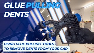 How to pull dents from your car  Glue pull dent repair tools  Step by step paintless dent removal [upl. by Teddman]