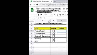 Insert Checkbox Function In Google Sheet [upl. by Luby534]