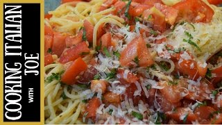 Spaghetti and Tomatoes  Cooking Italian with Joe [upl. by Slaohcin528]