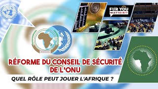 Réforme du Conseil de sécurité de lONU  Quel rôle peut jouer lAfrique [upl. by Ronald774]