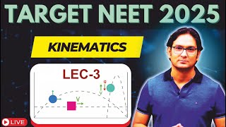 KINEMATICS  Target Neet 2025  Lec3  By Rishikesh Sir [upl. by Aihsikal]