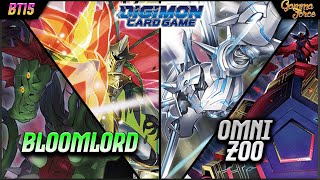 Bloomlordmon 🟩 vs Omni MegaZOO ⬜  BT15  Digimon TCG [upl. by Sakovich]