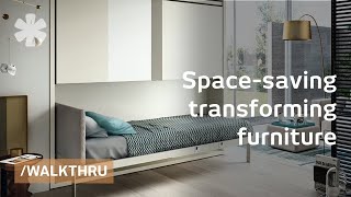 Space saving furniture that transforms 1 room into 2 or 3 [upl. by Iraam]