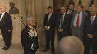 Queens Black Rod has door slammed in his face by MPs [upl. by Trebeh]