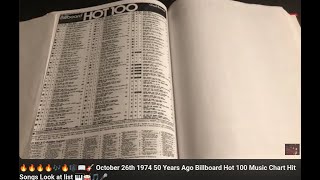 🔥🔥🔥🔥🎶🔥🎼📖🎸 October 26th 1974 50 Years Ago Billboard Hot 100 Music Chart Hit Songs Look at list 🎹🥁🎵🎤 [upl. by Garzon240]