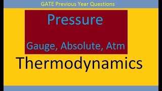 Pressure Gauge Absolute and Atmospheric Pressure Thermodynamics in Hindi [upl. by Brian]