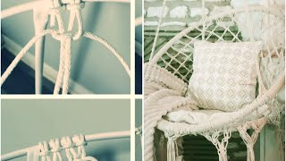 Faire soit meme un fauteuil suspendu en tissage macramé  tendance  décoration  decor diy  home [upl. by Notsniw]