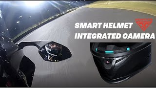 Yamaha R1M Racetrack POV at night w Forcite MK1 Smart Helmet [upl. by Hartwell851]