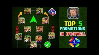 Top 5 The Best Formations In eFootball 2025 🔥  Best Formation eFootball 2025 [upl. by Anitsirc104]