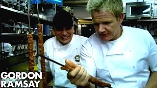 You need practice man  Gordon Ramsay Learns to Make Kebabs [upl. by Teteak]