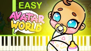 Kindergarten Theme Song  AVATAR WORLD  EASY Piano Tutorial [upl. by Othilie]