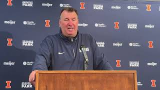 Minnesota postgame Illini coach Bret Bielema postgame [upl. by Amann343]