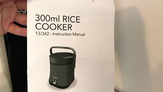 Unboxing Vonshef Personal Mini Rice Cooker 03L 300ml [upl. by Ehr773]