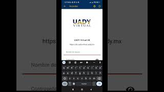 Ingreso con app Moodle a UADY Virtual EB [upl. by Etnahsa540]