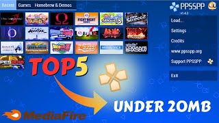 Top 5 Best PPSSPP Games Under 20MB 3  Top low mb highly compressed PSP Games [upl. by Nylauqcaj]