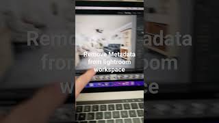 How to remove meta data from photo in lightroom  short lightroomtutorial [upl. by Ahseyk]