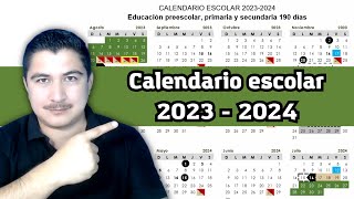 Calendario escolar 2023  2024  Anteproyecto [upl. by Hough622]