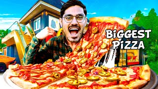 I Ate Biggest Pizza Slice In The World Pizza Eating Challenge [upl. by Hoebart101]