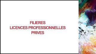 LICENCES PROFESSIONNELLES PRIVE MAROC [upl. by Annatsirhc800]