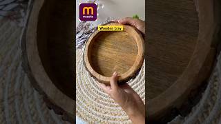 Wooden tray from Meesho  Meesho home decor haul homedecor diwalidecor [upl. by Dulsea]