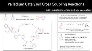 Palladium Cross Coupling Reactions 2 Oxidative Insertion and Transmetalation [upl. by Heigho]