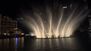 The Dubai Fountain  Emaar NYE 2024 Test Test 2 with colored projectors [upl. by Namharludba707]