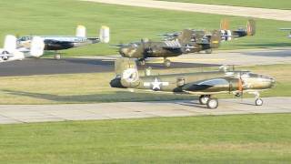 Doolittle Raid Reunion B25s Touch Down at Wright Field [upl. by Chloras]