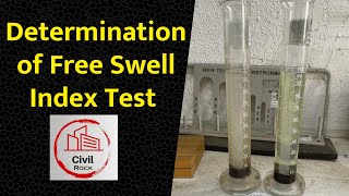 Determination of Free Swell Index Test of Soil By  RT Vashisht Sir CIVIL ROCK [upl. by Ardnovahs]