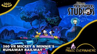 VR 360 Mickey amp Minnies Runaway Railway at Hollywood Studios  Walt Disney World [upl. by Aliehc]