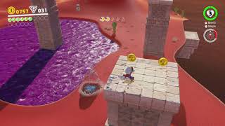 Super Mario Odyssey  Reino de las Arenas  Esquirlas de Energiluna en la Arena [upl. by Airotkciv]