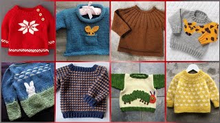 Beautiful Baby Pull Over Sweater Design Knitting Pattern  Knitted Woolen Sweater Design [upl. by Enaenaj]