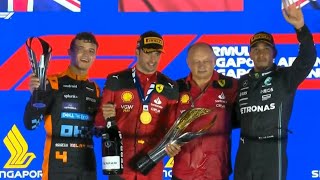 2023 Singapore Grand Prix  Podium Anthems [upl. by Aneet]