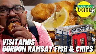 Pescado frito en Orlando Fish and Chips de Gordon Ramsay [upl. by Solberg]