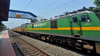 Goods Locomotive with Passenger Train 13162 Balurghat Kolkata Tebhaga Express indianrailways [upl. by Jenesia]