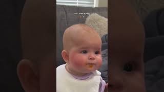 Baby trying carrot 🥕 for the first time 🎥 haleynicoleamos [upl. by Tavi]