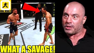 MMA Community reacts to the ONESIDED BEATDOWN in Max Holloway vs Calvin KattarJoe RoganUFC [upl. by Joachima338]