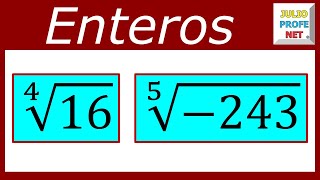 Radicación de números enteros  Ej 1 y 2 [upl. by Sugar811]