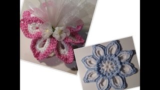 BOMBONIERA FIORE ALLUNCINETTO TUTORIAL  CROCHET [upl. by Rednirah]