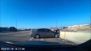 car fishtails out of control on dashcam [upl. by Suaeddaht]