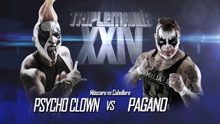 PSYCHO CLOWN vs PAGANO  MÁSCARA vs CABELLERA  TRIPLEMANÍA XXIV [upl. by Herta]